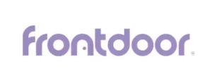 Purple frontdoor logo on a white background