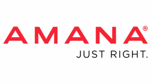 Amana logo with the slogan 'Just Right'