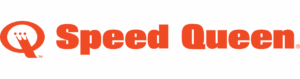 Speed Queen logo in orange text